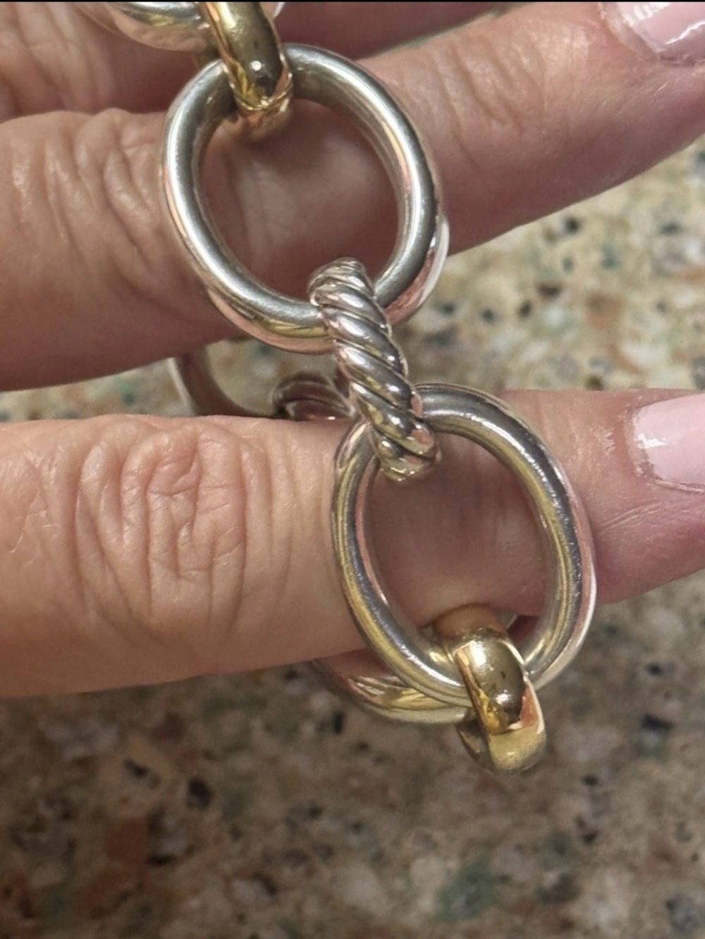 David Yurman Bold Mercer SS & 18kt gold - Picture 12 of 13